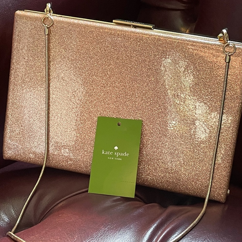 Kate Spade Emanuelle Crystal Court rose gold bag